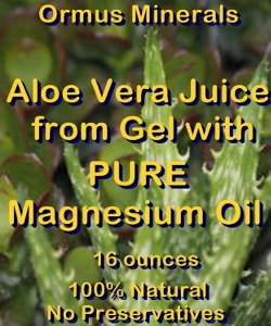 Ormus Minerals Aloe Vera Juice from Gel with PURE Magnesium Oil Ormus Minerals Aloe Vera Juice from Gel with PURE Magnesium Oil