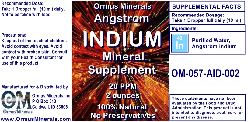 Angstrom Indium Mineral Supplement 2 oz