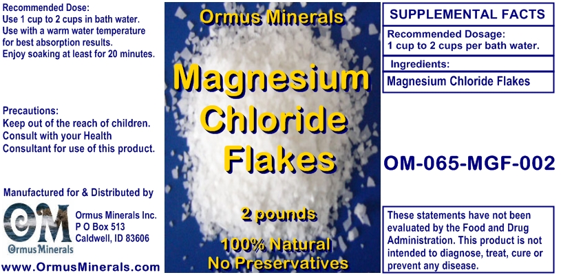 Ormus Minerals Magnesioum Chloride Flakes 2 lbs