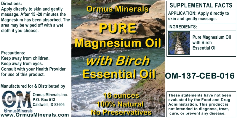 Ormus Minerals Combo Set Ocean Energy & Pure Magnesium Oil with Birch Essential Oil