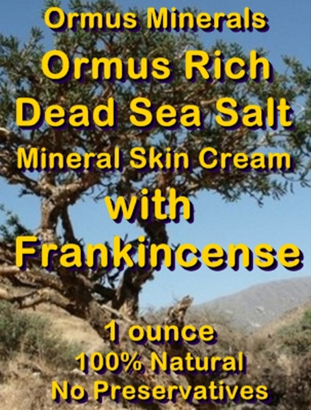 Ormus Minerals -Dead Sea Salt Mineral Skin Cream with Frankincense Ormus Minerals -Dead Sea Salt Mineral Skin Cream with Frankincense