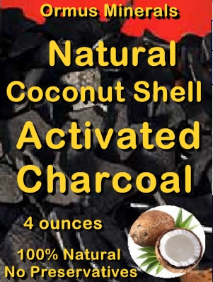 Ormus Minerals -Natural Coconut Shell Activated Charcoal