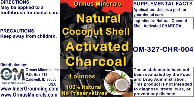 Ormus Minerals Natural Coconut Shell Activated Charcoal