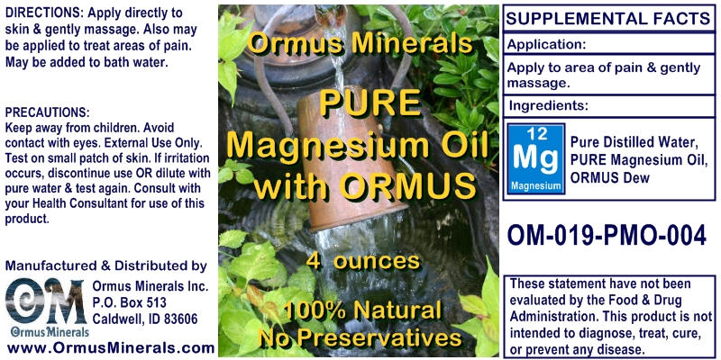 Magnesium OIl with Prill Water Magnesium OIl with Prill Water