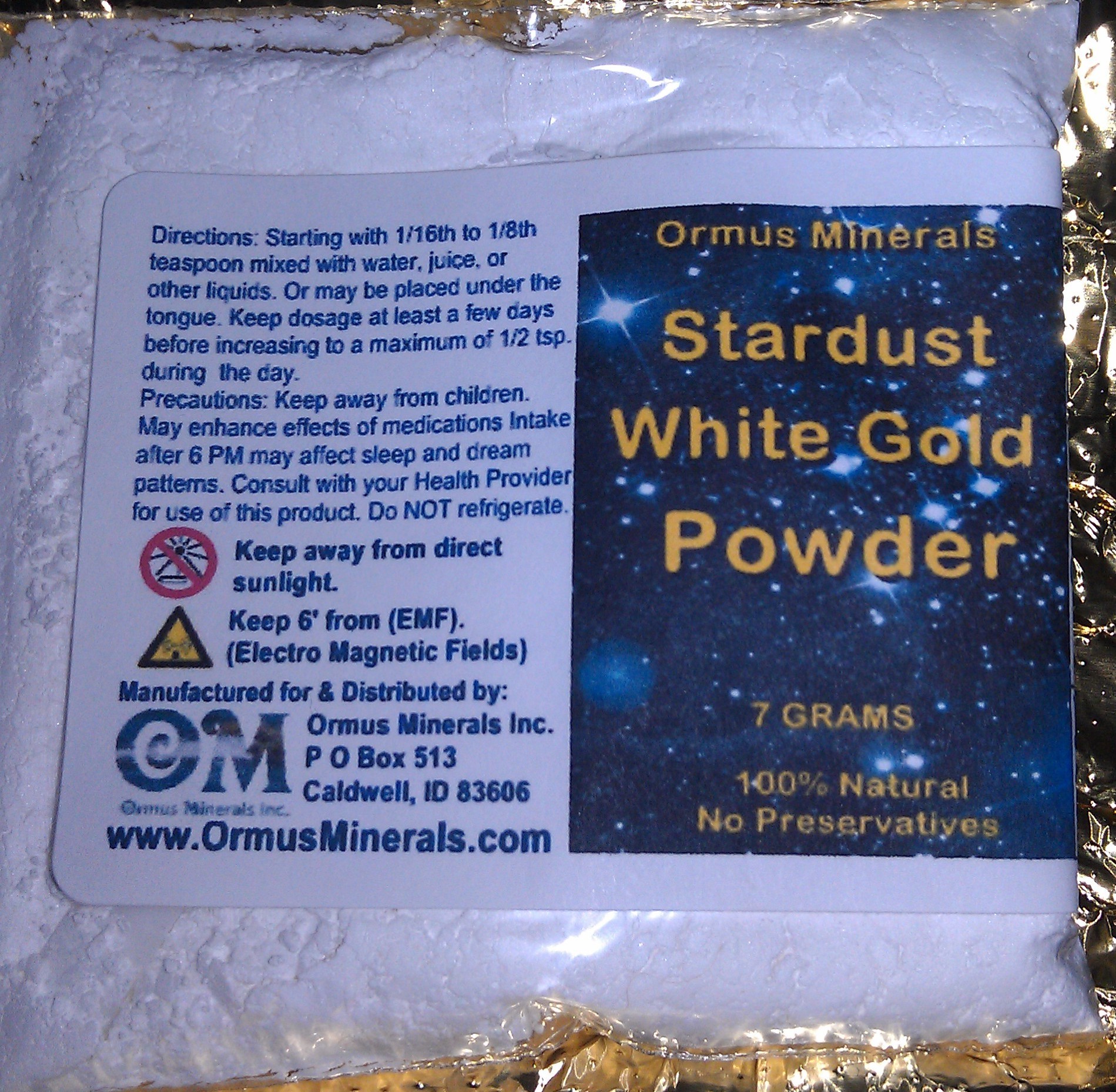 White Powder Ormus Gold